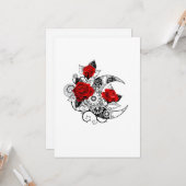 Mechanische haling met rode rozen kaart (Voorkant / Achterkant in situ)