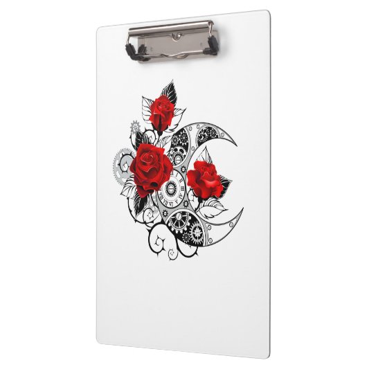 Mechanische haling met rode rozen klembord (Links)