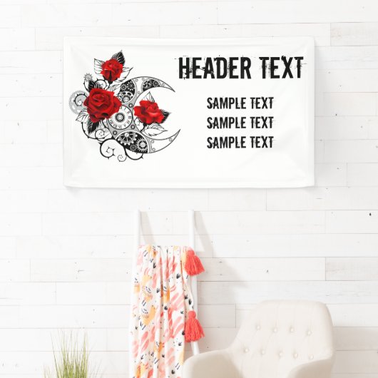 Mechanische haling met rode rozen spandoek (Insitu)