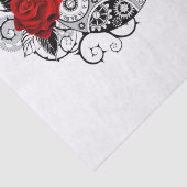 Mechanische haling met rode rozen tissuepapier (Detail)