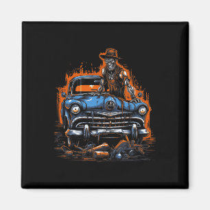 Mechanische Halloween Graphic T - shirts voor Here Magneet