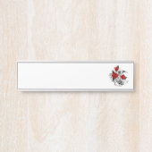 Mechanische Halve Maan met Rode Rozen Deurbordje (Voorkant)