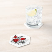 Mechanische Halve Maan met Rode Rozen Kartonnen Onderzetters (Insitu)