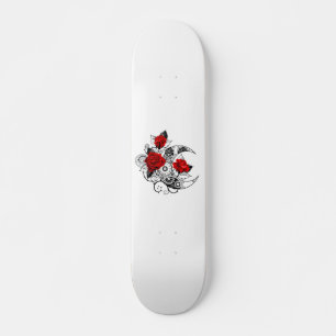 Mechanische Halve Maan met Rode Rozen Skateboard