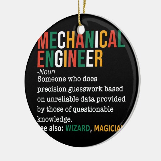 Mechanische ingenieur Definition Noun Funny Keramisch Ornament (Links)