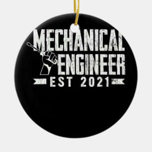 Mechanische ingenieur Funny Engineering Grafisch Keramisch Ornament