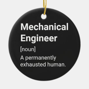Mechanische ingenieur Funny Humor Definition Keramisch Ornament