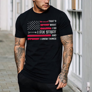 Mechanische ingenieur-Shirt, ik repareer Stuff-Vin T-shirt