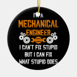 Mechanische ingenieur T-shirt dat ik niet kan oplo Keramisch Ornament