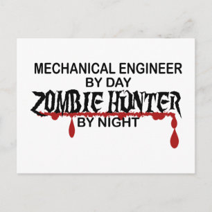 Mechanische ingenieur Zombie Hunter Briefkaart