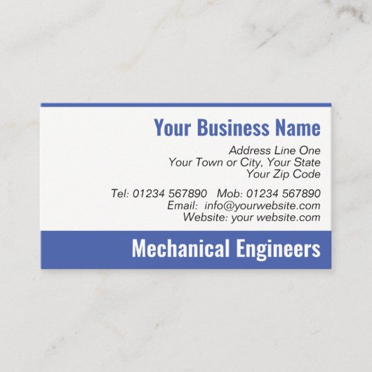 Mechanische ingenieurs en technici — QR-code Visitekaartje (Voorkant)