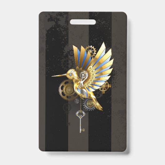 Mechanische Kolibrie Badge (Voorzijde)
