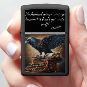 Mechanische Kraai Schrijven Mystieke Steampunk Sec