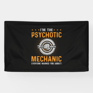 Mechanische kunst Ik ben het psychotisch mechani Spandoek