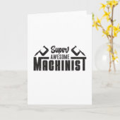 Mechanische Machine Machinist CNC Operator Grappig Kaart (Gele Bloem)