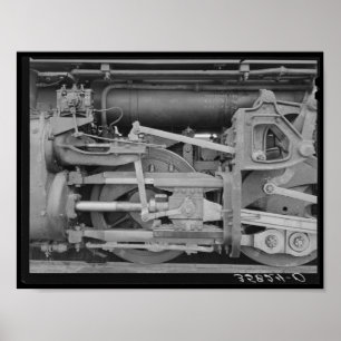 Mechanische Marvels: stoom Locomotief ventiel Gear Poster