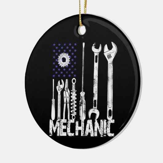 Mechanische overs | Vlag van de Mechanische Vereni Keramisch Ornament (Links)