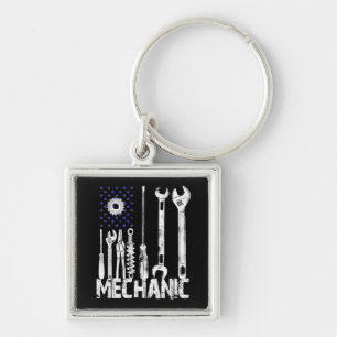 Mechanische overs Vlag van de Mechanische Vereni Sleutelhanger