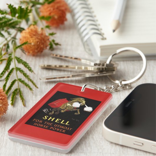 Mechanische paarden met Shell Oil Sleutelhanger (Voorkant Rechts)
