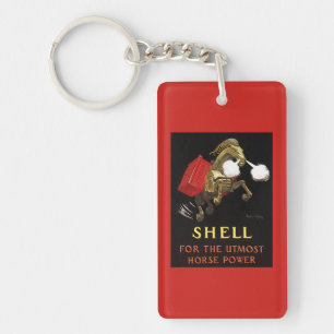 Mechanische paarden met Shell Oil Sleutelhanger