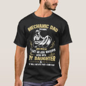 Mechanische pap Vaderdag Gift van dochter T-shirt (Voorkant)