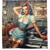  Mechanische Pin Up Douchegordijn (Voorkant)