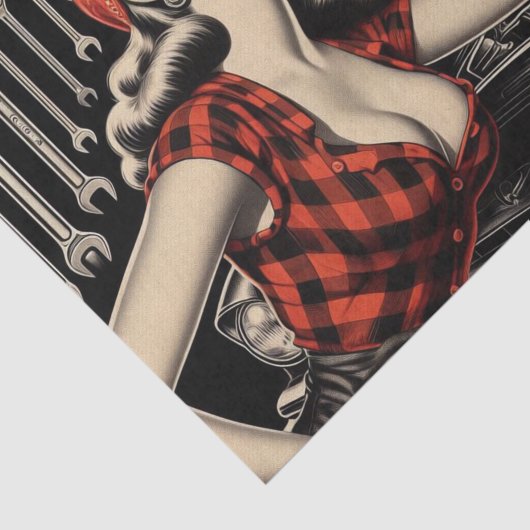  Mechanische Pin Up Tissuepapier (Detail)