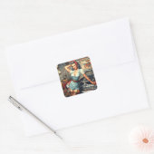  Mechanische Pin Up Vierkante Sticker (Envelop)