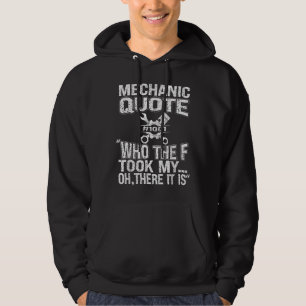 Mechanische prijsopgave voor de man van de auto hoodie