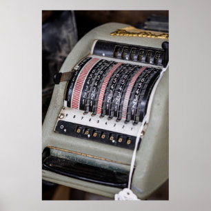 Mechanische Rekenmachine - Een Glimp in Poster