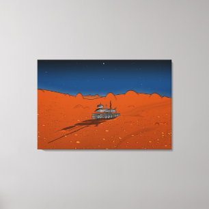 Mechanische Robot Cartoon Canvas Afdruk
