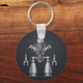 Mechanische Robot Cartoon Sleutelhanger (Voorkant)