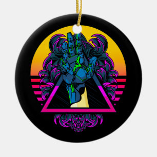 Mechanische robotische handkunst   keramisch ornament