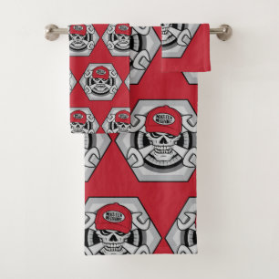 Mechanische schedel bad handdoek