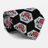 Mechanische schedel stropdas (Opgerold)