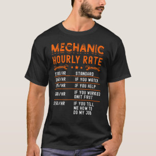 Mechanische Shirten met uurtarief T-shirt