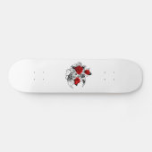 Mechanische Sikkel met Rode Rozen Skateboard (Horizontaal)