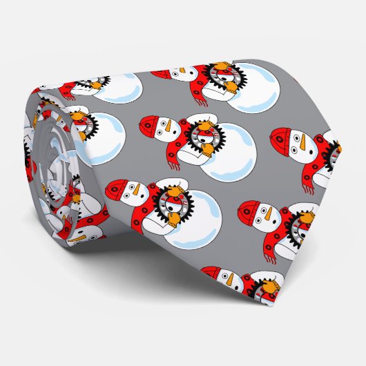 Mechanische sneeuwman stropdas (Opgerold)