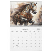 Mechanische Steampunk Stijl Kalender (Jan 2026)