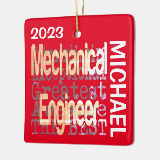Mechanische technicus Extraordinaire CUSTOM Keramisch Ornament (Links)