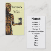 Mechanische tijd visitekaartje (Voorkant / Achterkant)