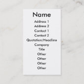 Mechanische tijd visitekaartje (Achterkant)