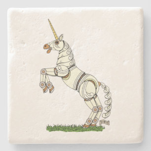 Mechanische Unicorn Stenen Onderzetter