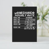 Mechanische uurfrequentie bedankkaart (Staand voorkant)