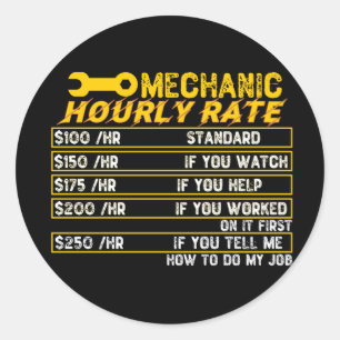 Mechanische uurfrequentie ronde sticker