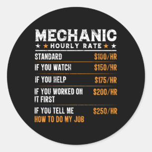Mechanische uurwerker ronde sticker