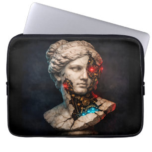 Mechanische Venus: Cyberpunk Beeldhouwkunst Laptop Sleeve