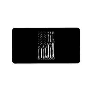 Mechanische Vlag Amerikaanse Patriottische Vlag Au Etiket