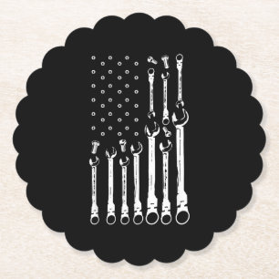 Mechanische Vlag Amerikaanse Patriottische Vlag Au Kartonnen Onderzetters