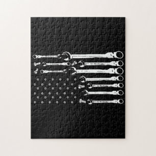 Mechanische Vlag Amerikaanse Patriottische Vlag Au Legpuzzel